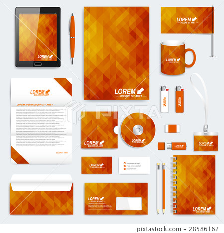 Brown set of vector corporate identity template Brown set of vector corporate identity template 28586162
