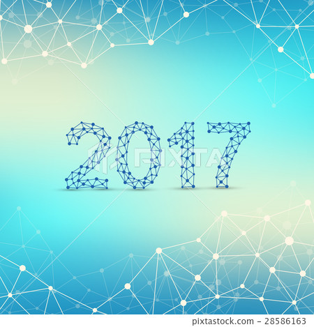 Text design Christmas and Happy new year 2017 28586163