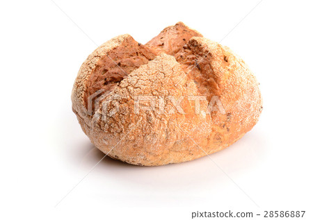 loaf of bread isolated on white 28586887