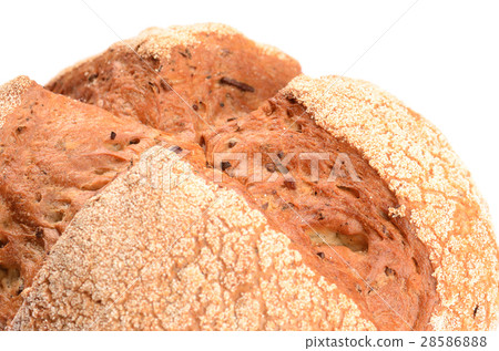 loaf of bread isolated on white 28586888