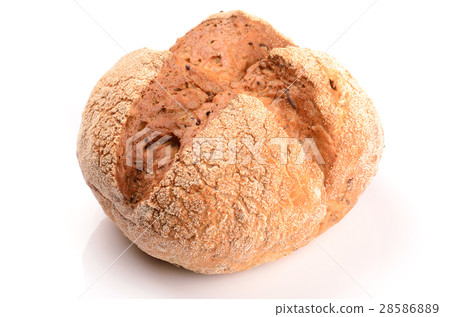 loaf of bread isolated on white 28586889