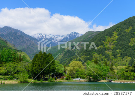 Nagano Komagane Highland Central Alps and Komagome Pond Nagano Komagane Highland Central Alps and Komagome Pond 28587177