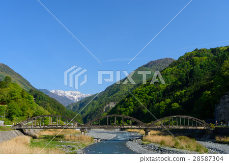 Settlements in Nagano Oka village and Minami Alps Akaishidake 28587304