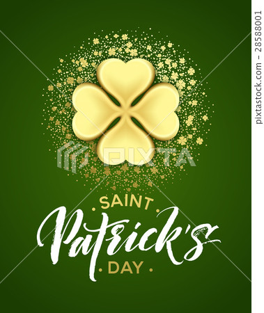 Happy saint Patricks day greeting poster with 28588001