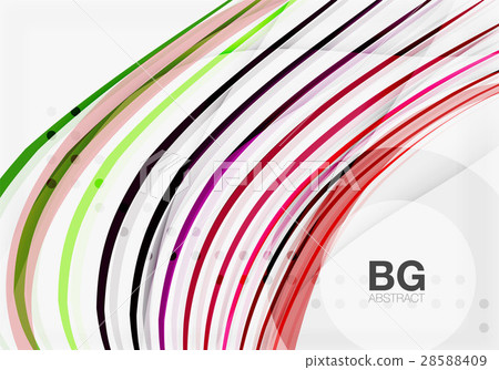 Vector color stripes, wave lines modern geometric Vector color stripes, wave lines modern geometric 28588409