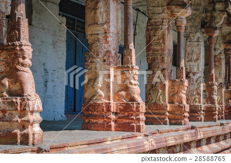 Columns of Shiva Virupaksha Temple, Hampi, India 28588765