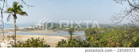 estuary in Goa state, India estuary in Goa state, India 28589371