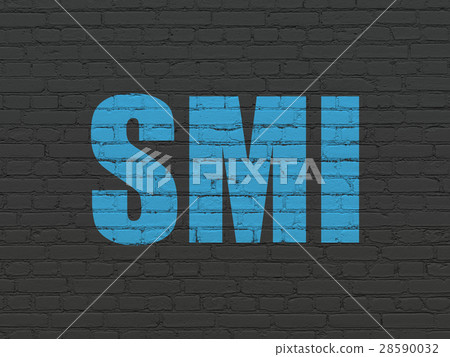 Stock market indexes concept: SMI on wall Stock market indexes concept: SMI on wall 28590032