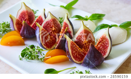 Filled figs with feta cheese Filled figs with feta cheese 28590159