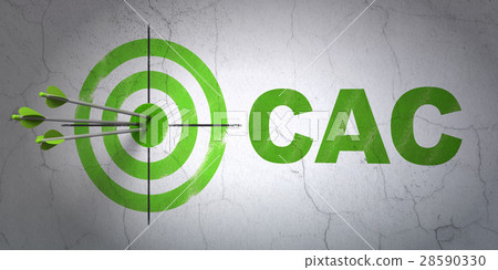 Stock market indexes concept: target and CAC on Stock market indexes concept: target and CAC on 28590330