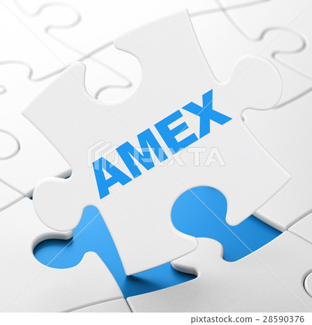 Stock market indexes concept: AMEX on puzzle 28590376