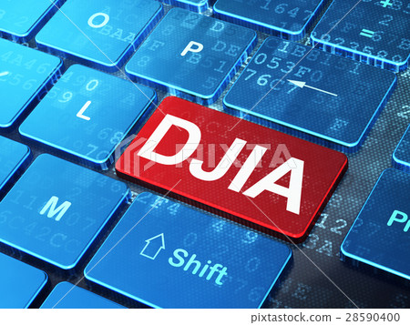 Stock market indexes concept: DJIA on computer Stock market indexes concept: DJIA on computer 28590400
