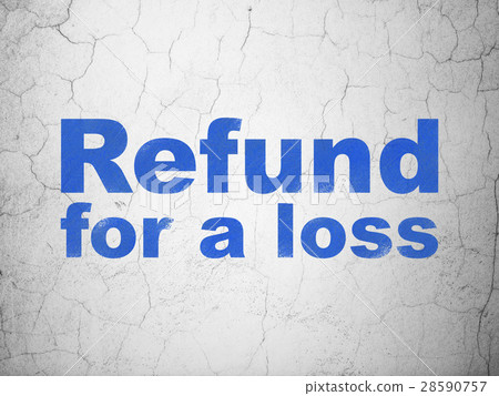 Insurance concept: Refund For A Loss on wall Insurance concept: Refund For A Loss on wall 28590757