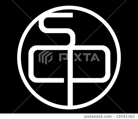 Elegant SCP Logo Design, Stock vector