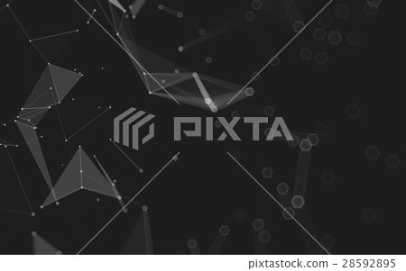 Abstract polygonal space low poly dark background Abstract polygonal space low poly dark background 28592895