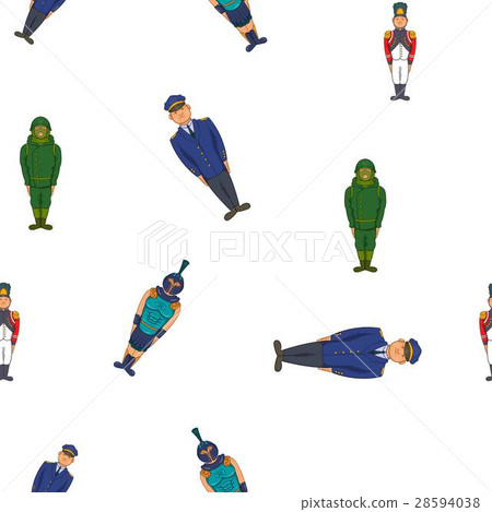 Types of soldiers pattern, cartoon style Types of soldiers pattern, cartoon style 28594038