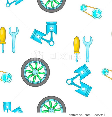 Car repairs pattern, cartoon style 28594190