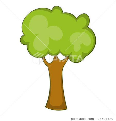 Green tree icon, cartoon style Green tree icon, cartoon style 28594529
