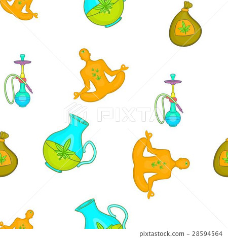 Marijuana smoking pattern, cartoon style 28594564