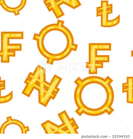 Currency symbols pattern, cartoon style Currency symbols pattern, cartoon style 28594583