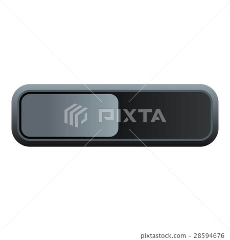 Rectangle button icon, flat style - Stock Illustration [28594676] - PIXTA
