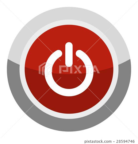 插图 背景/小物 小物 图标 power button icon, cartoon style