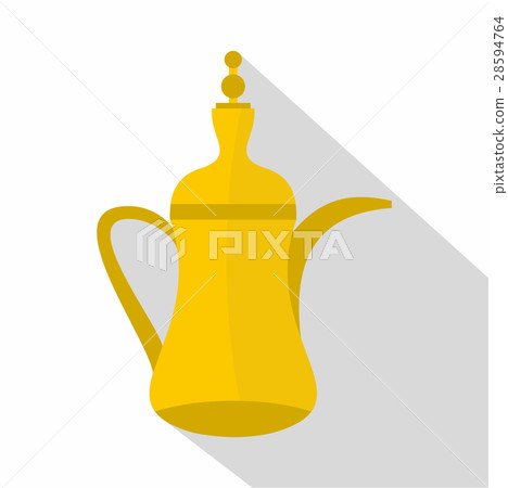 Oriental teapot icon, flat style Oriental teapot icon, flat style 28594764