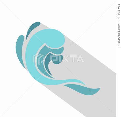 Blue wave icon, cartoon style Blue wave icon, cartoon style 28594793