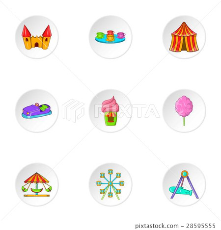 Entertainment for children icons set Entertainment for children icons set 28595555