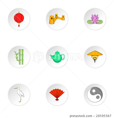 China Republic icons set, cartoon style China Republic icons set, cartoon style 28595567