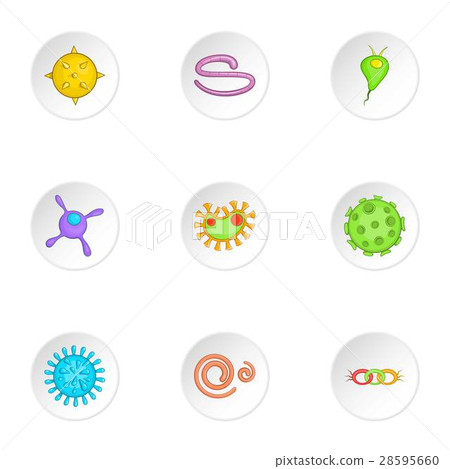 Cells icons set, cartoon style - Stock Illustration [28595660] - PIXTA