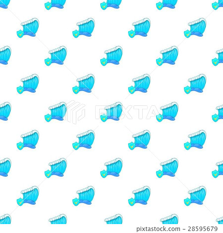 Tsunami insurance pattern, cartoon style