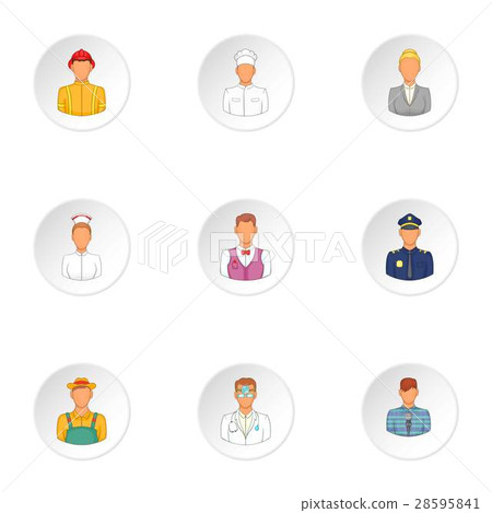 Specialty icons set, cartoon style 28595841