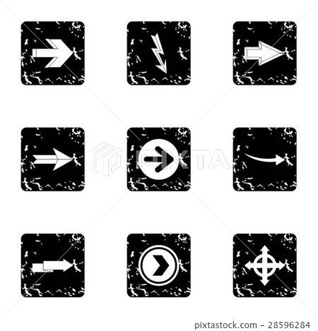 Cursor icons set, grunge style - Stock Illustration [28596284] - PIXTA