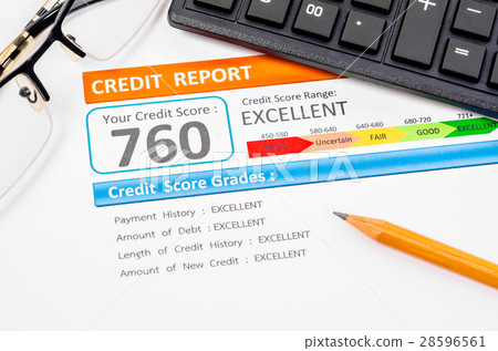 Credit score report. Credit score report. 28596561