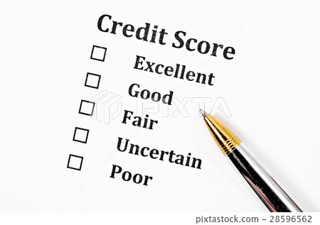 Credit score form. Credit score form. 28596562