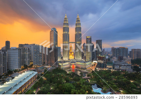 Top view of Park and Kuala Lumper city 28596893