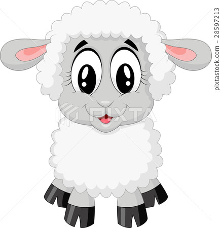 Cute sheep cartoon 28597213