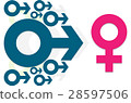 Men,Women symbol.Male,Female sign sexual concept. 28597506