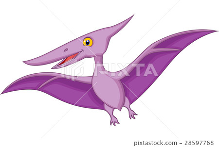 Happy pterodactyl cartoon 28597768