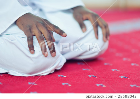 African Muslim Man Making Traditional Prayer To 28598042