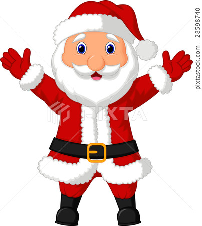Santa cartoon waving 28598740