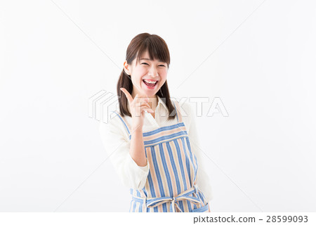 Young lady, housewife, happy 28599093