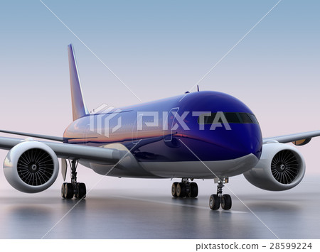 CG等待在跑道的客機的翻譯圖像 28599224