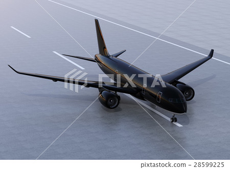 CG等待在跑道的客機的翻譯圖像 28599225