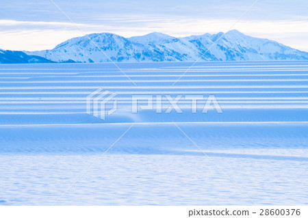 新潟縣小千谷市清晨的陰影遮蔽,稻田的美麗雪景逐漸顯現 新潟縣小千谷市清晨的陰影遮蔽,稻田的美麗雪景逐漸顯現 28600376