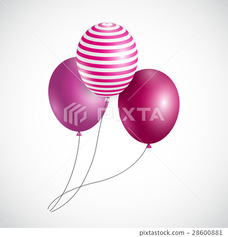 Color Glossy Balloons Background Vector 28600881
