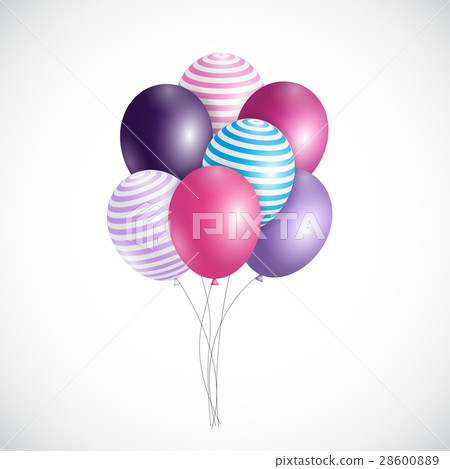 Color Glossy Balloons Background Vector Color Glossy Balloons Background Vector 28600889