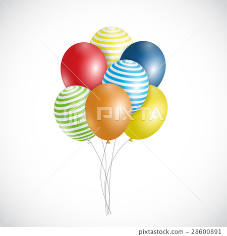 Color Glossy Balloons Background Vector Color Glossy Balloons Background Vector 28600891