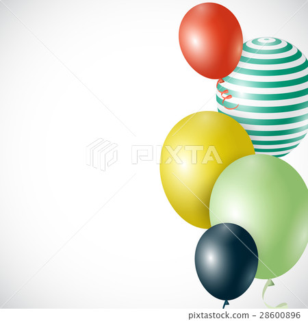 Color Glossy Balloons Background Vector Color Glossy Balloons Background Vector 28600896